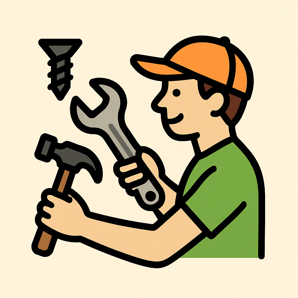 icon of tools and repair being done