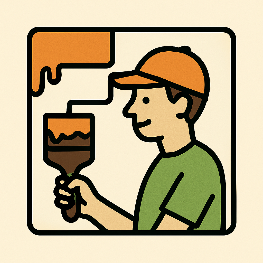 icon of a man painting a wall